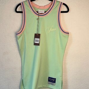 Mitchell & Ness Mint Green w Pink Accent Jersey